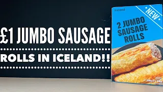 Iceland 2 Jumbo Sausage Rolls Review , £1 A Box Or 50p Per Sausage Roll!! , Iceland £1 Range Review