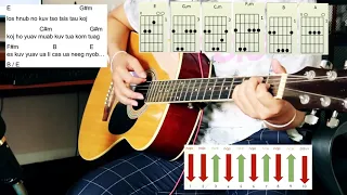 Ntsaim vaj - Tsis ntxim siab cas tsis qhia || guitar chords