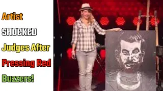 Artist SHOCKED Judges After Pressing Red Buzzers! Got talent global#shorts#art