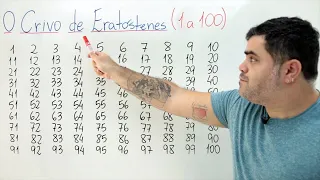 Quais são OS NÚMEROS PRIMOS de 1 até 100? O Crivo de Eratóstenes é um ALGORITMO da Matemática!