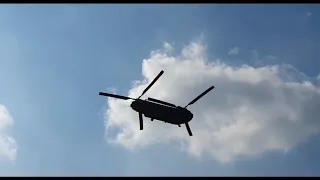 RAF Chinook training Salisbury Plain February 2020.