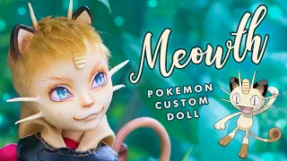 Team Rocket Meowth • Pokemon COLLAB with DollMotion! • Ever After High OOAK Custom Doll Tutorial