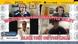 Alice Tait calls the World Record breaking Australian Women's 4x100 Free Relay LIVE Tokyo Olympics