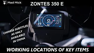 ZONTES 350 E SHOWING WORKING LOCATIONS OF KEY ITEMS