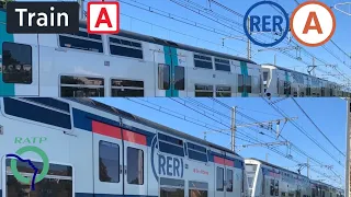 ( RER A ) 2 Départ de MI2N et MI09 UZEL avec claquements en Gare de Boissy-Saint-Léger