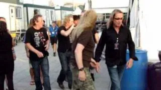 Iron Maiden Backstage Ottawa 2010 Back Stage before the show "RIP Gaddsy"