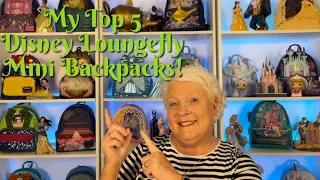 My Top 5 Disney Loungefly Mini Backpacks in my Private Collection!  Which Ones Will It Be?