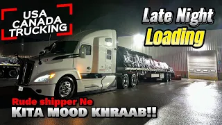 LOAD CHAKKAN LAGGE HOEYA SAARA DIN KHRAAB | Canada ↔️ USA Trucking | #punjabivlogs #punjabisong