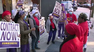 Kingsbridge nursing home workers rally to demand better health care, wages