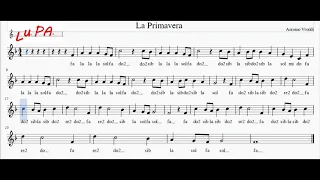 La Primavera di Vivaldi - Flauto dolce - Note - Spartito - Instrumental - Musica