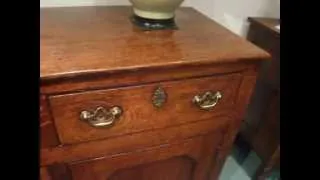 Antique oak dresser base with drawers