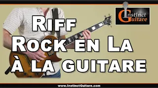 Riff rock en La à la guitare