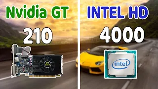 Nvidia GT 210 Vs Intel HD 4000 GTA V Benchmark Comparison