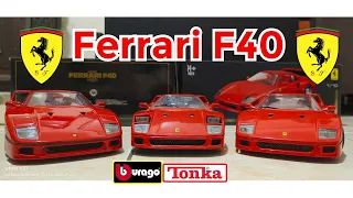 1:18 Ferrari F40 Review and Comparison Bburago China, Italy and Tonka Polistil Italy