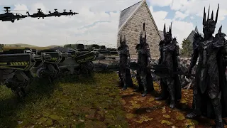 T-45 & War Machines vs Dark Lord Sauron & Hellknight | Ultimate Epic Battle Simulator 2 | UEBS 2