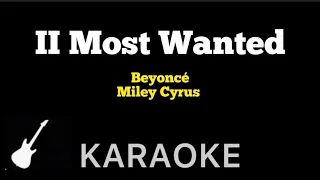 Beyoncé, Miley Cyrus - II MOST WANTED | Karaoke Guitar Instrumental