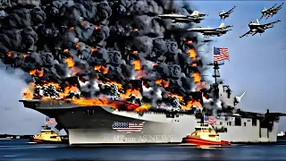 Today, Russian and Iranian Ka-52 helicopters destroyed a US aircraft carrier carrying 72 fighter jet