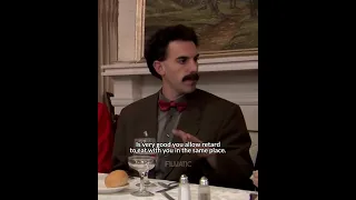 Borat Hilarious Dinner Scene | Calls Man 'Retard'