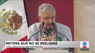 El presidente López Obrador asegura ser partidario del sufragio efectivo no reelección