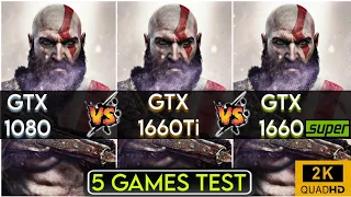 GTX 1080 vs GTX 1660 Ti vs GTX 1660 Super | Test In 5 Games | 2k - 1440p !