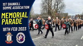 1st Shankill Somme Association | 36th Ulster Division Memorial Parade | 18th Feb 2023