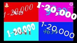 QUAD VISION counting numbers 1 to 20,000 in multi - color fonts suprise