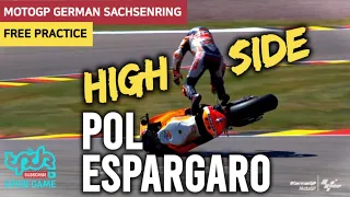 🔴 POL ESPARGARO CRASH HIGHSIDE SEPERTI MARQUEZ ▶ HASIL MOTOGP SACHSENRING JERMAN | FREE PRACTICE 1