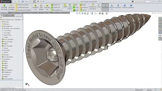 Solidworks tutorial | sketch Sheet Metal Screw in Solidworks