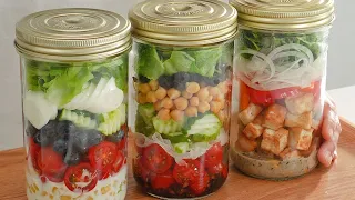 What I Eat In A Day (I lost 20 Pounds with these meals! Salad Lunch Box + Heathy and Easy Dressing)