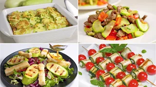 Quick & Easy ZUCCHINI DINNERS in 35 Min! Delicious Zucchini Dish - 4 WAYS. Recipes by Always Yummy!