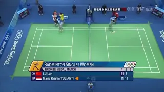 BRONZE MEDAL WS INDONESIA..!! Maria Kristin Yulianti (INA) VS Lu Lan (CHN) | Olimpiade Beijing 2008