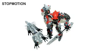 LEGO Bionicle Maxilos and Spinax Set 8924 Stopmotion Build