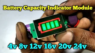 Lithium Battery Capacity Indicator Module Lead-Acid Ni-MH || 4v 8v 12v 16v 20v 24v Battery indicator