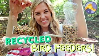 How to make 3 recycled bird feeders! | Maddie Moate