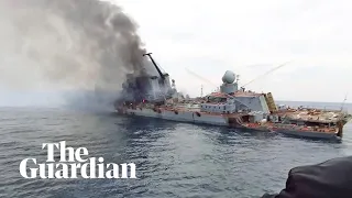 Footage appearing to show damaged Russian warship Moskva emerges