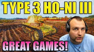 Great Games with Type 3 HO-NI III in World of Tanks!