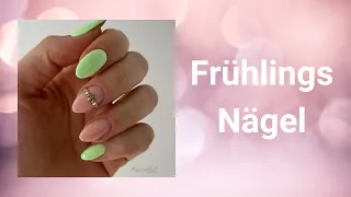 Farbgel selber anmischen + Pastell Grüne Nägel mit Biene | Mimi made it