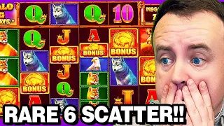 RARE 6 SCATTERS on Buffalo King Megaways Slot!