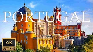 FLYING OVER PORTUGAL ( 4K UHD )- Relaxing Music Along With Beautiful Nature Videos