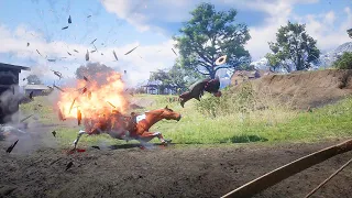 Red Dead Redemption 2 Dynamite & Fire Arrow Gameplay