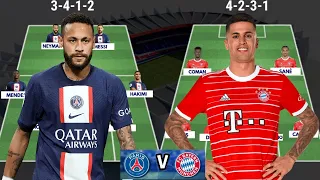 PSG VS BAYERN MUNICH Head to head potential starting lineups | UEFA Champions league 2022/2023