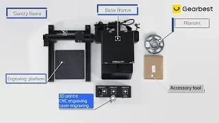 Creality CP   01 3 in 1 Smart Module Machine 3D Printer Unboxing - Gearbest.com