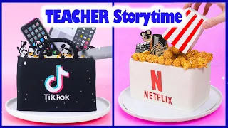 😵 TEACHER Storytime 🌈 Satisfying Fondant TIKTOK and NETFLIX Cake Decorating Ideas