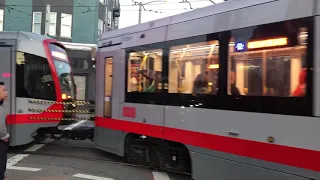 The New 2 car N Judah Ocean Beach Siemens 2038 & 2027 Outbound Train