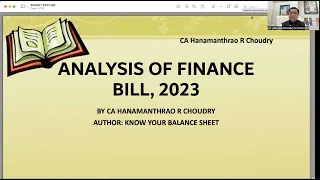 ANALYSIS OF  BUDGET (FINANCE BILL 2023)