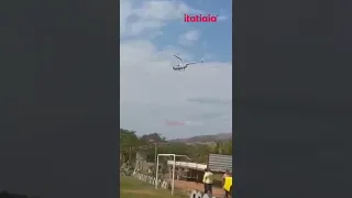 Vídeo mostra helicóptero com deputado colidindo com fio de alta tensão