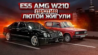 ПАРЕНЬ на ВАЗ 2105 УСПОКОИЛ МАЖОРОВ E55 AMG w210 и AUDI A8 4.0tfsi