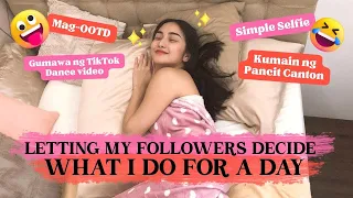 LETTING MY FOLLOWERS DECIDE WHAT I DO FOR A DAY | Charlie Dizon