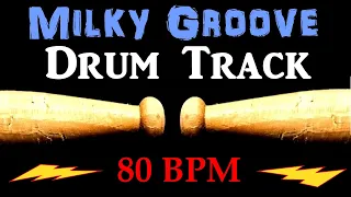 Milky Rock Drum Track 80 BPM Drum Beat for Bass Guitar Backing Tracks, Drum Beats Instrumental 🥁 446
