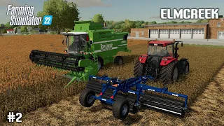 Harvesting Sorghum, Preparing Seedbed - #2 Elmcreek - Farming Simulator 22